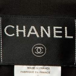 Pre Owned Chanel Black Wool Button Front Jacket L