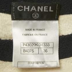 Pre Owned Chanel Cream Textured Knit Midi Dress S