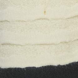 Pre Owned Chanel Cream Textured Knit Midi Dress S