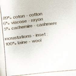 Pre Owned كارد يجان شانيل كريمي/وردي مخطط تريكو بأكمام قصيرة صغير