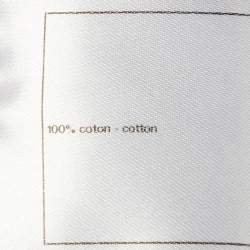 Pre Owned Chanel Multicolor Floral Print Cotton Button Front Sheer Top L