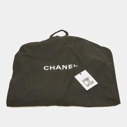 Pre Owned Chanel Black/Blue Tweed Button Detail Jacket S