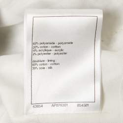 Pre Owned Chanel Black/Blue Tweed Button Detail Jacket S