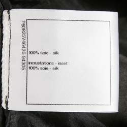 Pre Owned Chanel Black CC Embroidered Silk Sleeveless Shirt M