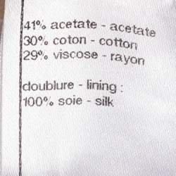 Pre Owned Chanel Cream Crepe Trousers M