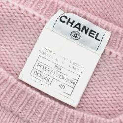Pre Owned Chanel Sweater Knit Top Pink Size M