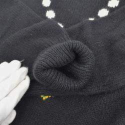 Pre Owned Chanel 95A #44 Round Neck Long Sleeve Knit Top Black