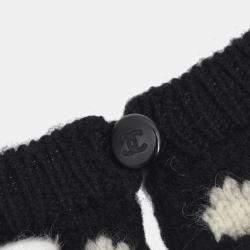 Pre Owned Chanel 95A #44 Round Neck Long Sleeve Knit Top Black