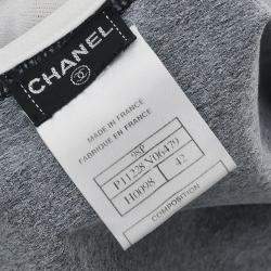 Pre Owned Chanel Short Sleeve Dress Gray 98P #42
