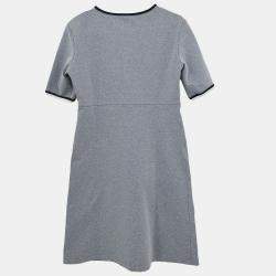 Pre Owned Chanel Short Sleeve Dress Gray 98P #42