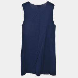 Pre Owned Chanel Sleeveless Top Navy Size M