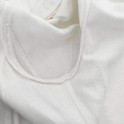 Pre Owned Chanel Single Breasted Collarless Jacket White Size L