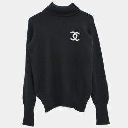 Pre Owned Chanel Black Sweater Size L