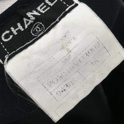 Pre Owned Chanel Cropped T-shirt Top Black Size M