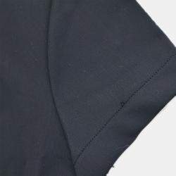 Pre Owned Chanel Cropped T-shirt Top Black Size M