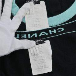 مملوكة مسبقًا Chanel Ensemble Cardigan Short Sleeve Top Black Size L