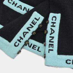 مملوكة مسبقًا Chanel Ensemble Cardigan Short Sleeve Top Black Size L