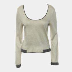 Pre Owned Chanel Long Sleeve Knitted Top