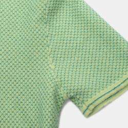 Pre Owned Chanel Ensemble Cardigan Short Sleeve Top Light Green 01C #38