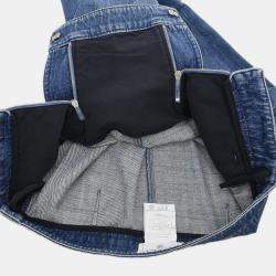Pre Owned Chanel Denim Skirt Blue 08P #36