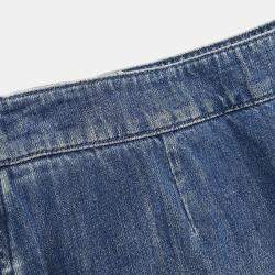 Pre Owned Chanel Denim Skirt Blue 08P #36