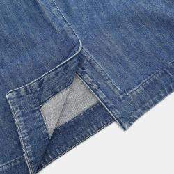 Pre Owned Chanel Denim Skirt Blue 08P #36