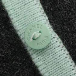 Pre Owned Chanel Ensemble Cardigan Short Sleeve Top Gray 98C #40