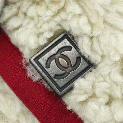 Pre Owned Chanel Sport Line Zip Up Jacket Off-white FR 36