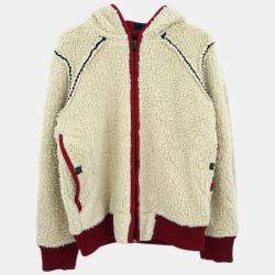 Pre Owned Chanel Sport Line Zip Up Jacket Off-white FR 36