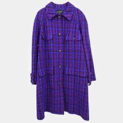 Pre Owned Chanel Jacket Coat Purple 95A #42