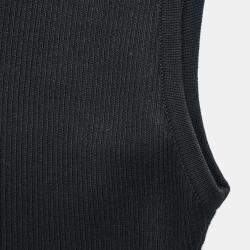 Pre Owned Chanel Sleeveless Tank Top Cropped Black P95 #40