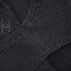 Pre Owned Chanel Sleeveless Tank Top Cropped Black P95 #40