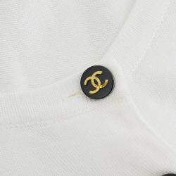 Pre Owned Chanel Short Sleeve Cardigan White #36