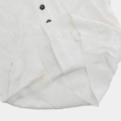 Pre Owned Chanel Short Sleeve Cardigan White #36