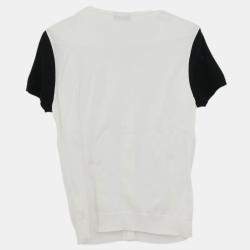 Pre Owned Chanel Short Sleeve Cardigan White #36