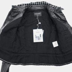 Pre Owned Chanel Single Breasted Jacket Black #36