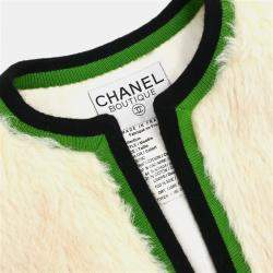 Pre Owned Chanel Sleeveless Vest Jacket White 94A #40
