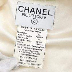 Pre Owned Chanel Sleeveless Vest Jacket White 94A #40