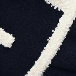 Pre Owned Chanel Collarless Jacket Navy 95C #44