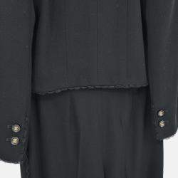 Pre Owned Chanel Setup Jacket Pants Black FR 38