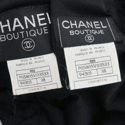 Pre Owned Chanel Setup Jacket Pants Black FR 38