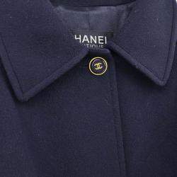 Pre Owned Chanel Coat Black FR 40