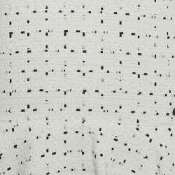 Pre Owned Chanel White Patterned Tweed Flared Mini Dress M
