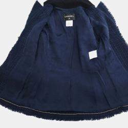 مملوكة مسبقًا Chanel Single Breasted Jacket Navy FR 34