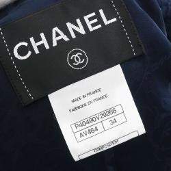 مملوكة مسبقًا Chanel Single Breasted Jacket Navy FR 34