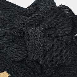 Pre Owned Chanel Setup Suit Cropped Top Pants Skirt Black #34