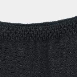 Pre Owned Chanel Setup Suit Cropped Top Pants Skirt Black #34