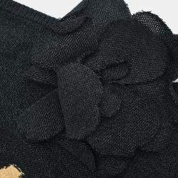 Pre Owned Chanel Setup Suit Cropped Top Pants Skirt Black #34