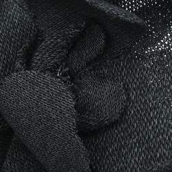 Pre Owned Chanel Setup Suit Cropped Top Pants Skirt Black #34