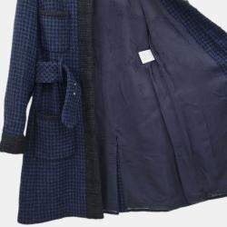 Pre Owned Chanel Single Breasted Jacket Navy #38